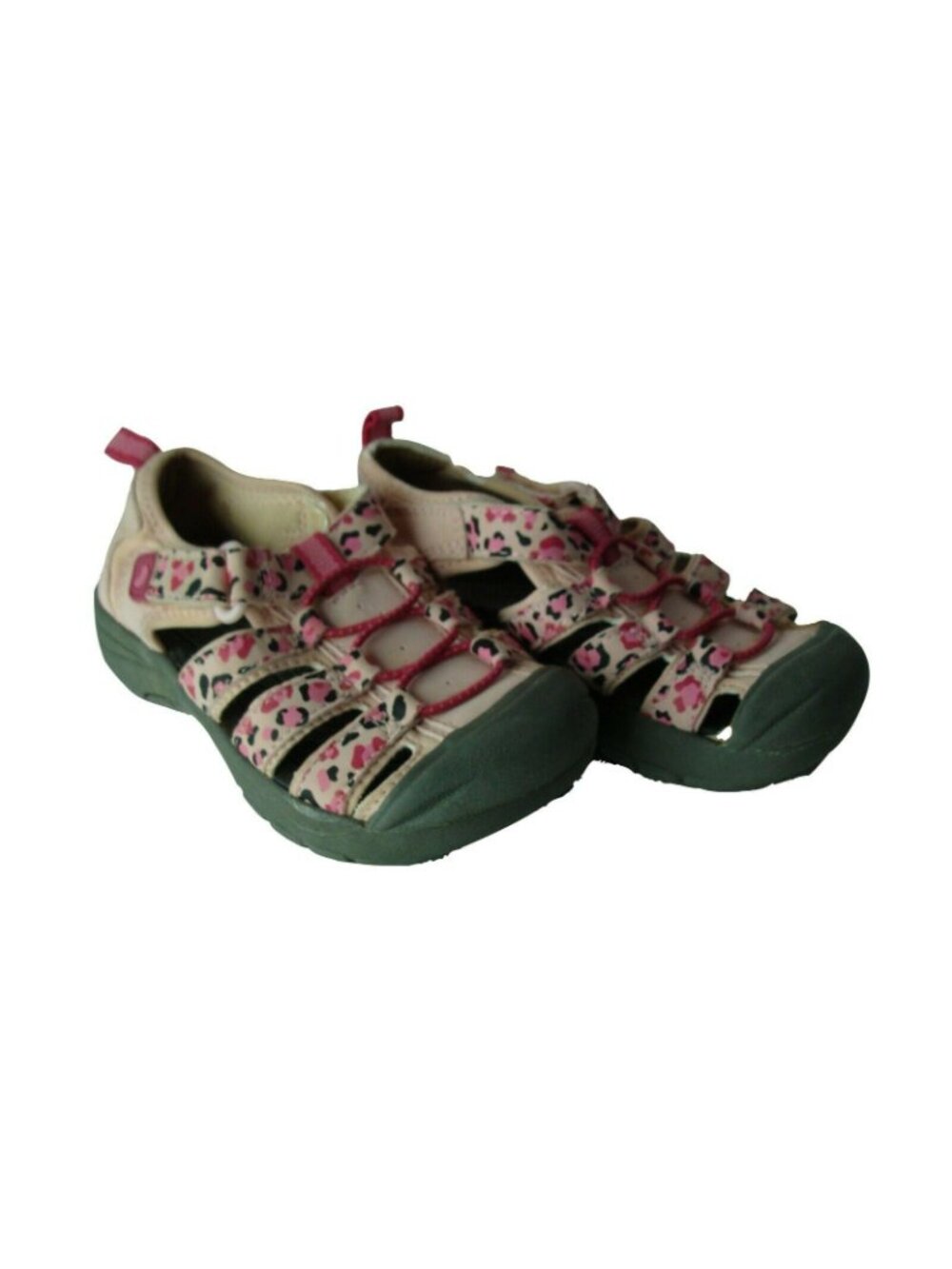Jumping Beans Kids Pink & Beige Heart Print Water Sandals Size 9 - Picture 4 of 7